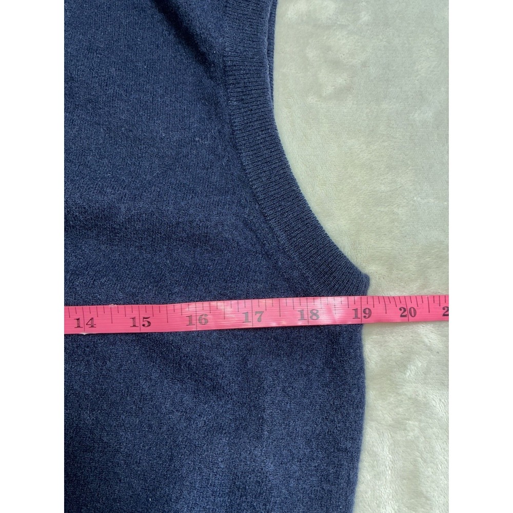 Gucci‎ Uniform Vest Women's M Navy 100% Wool V Neck Crop Career Office Academia - Picture 7 of 8